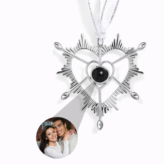 Adorno Corazón de Navidad con Foto Personalizada